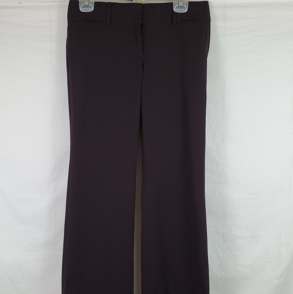 LOFT Marisa Trouser Low Rise Wide leg Plum Women's 4